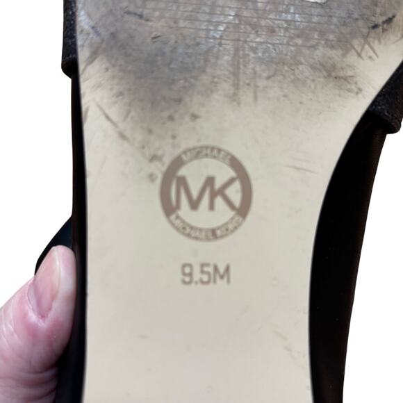 Michael Kors Rory leather loafers slip on shoes US 9.5M black brown monogram - Picture 11 of 11